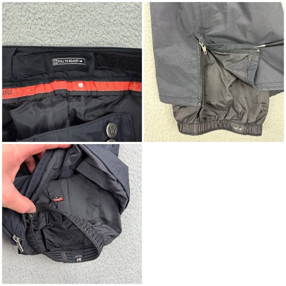 Burton Snowboarding Pants Mens Small Black MB Poacher Dry Ride Zip Pockets Ski - Picture 5 of 11